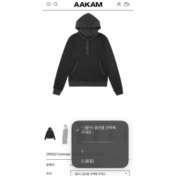 CROS2 Contrast Button Hoodie (Black)