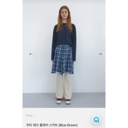 엔조블루스 위티 체크 플레어 스커트