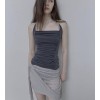Philce 필세 Mixed drape Sleeveless, Navy