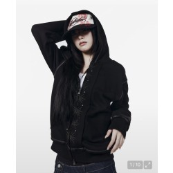 아캄 후드집업| Starburst Zip-Up Hoodie (Black)